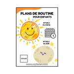 Plans de routine pour enfants - Rituels du soir et matin