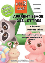 Couverture Apprentissage des Lettres Mykaleo, tapis de modelage à imprimer dès 3 ans